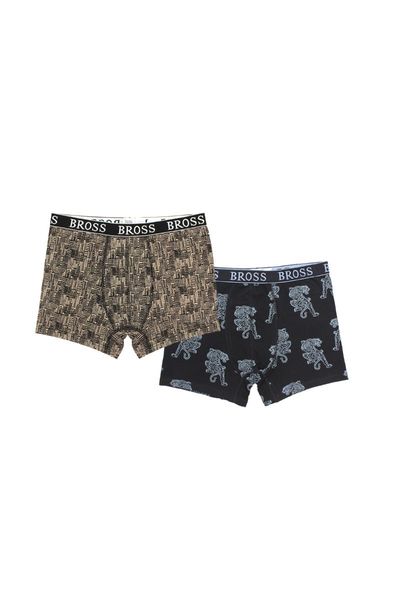 underpants bross 2-pack mix patterned mens boxer, Black;white
underpants bross 2-pack mix patterned mens boxer, Black;white