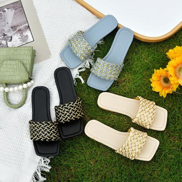 slippers slides women summer fashion gold decoration flat woman slip on heel casual beach flip flops gingham 43 size, Black
slippers slides women summer fashion gold decoration flat woman slip on heel casual beach flip flops gingham 43 size, Black