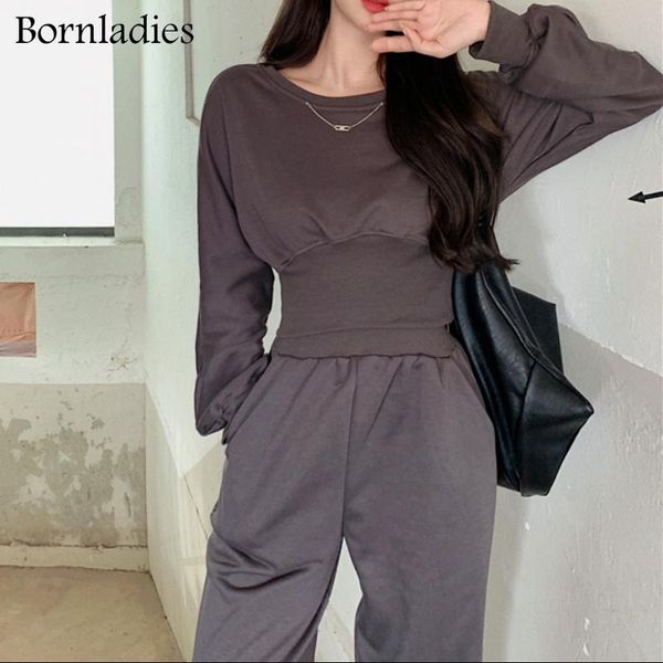 women's two piece pants bornladies 2021 autumn women 100% cotton tracksuit female slim waist short hoodes sweatshirt + long harem 2 set, White
women's two piece pants bornladies 2021 autumn women 100% cotton tracksuit female slim waist short hoodes sweatshirt + long harem 2 set, White