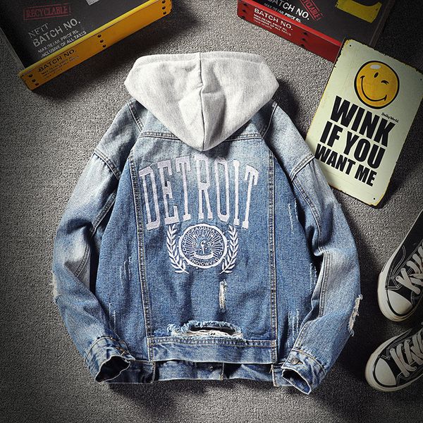 men's jackets torn yasuguoji with hoodie denim jeans blue hip hop men's jacket for men of solid fashion outwear windb, Black;brown
men's jackets torn yasuguoji with hoodie denim jeans blue hip hop men's jacket for men of solid fashion outwear windb, Black;brown