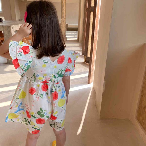 summer girls cotton floral fly sleeve bodysuits loose cool wide leg jumpsuits kids coveralls 210508, Blue
summer girls cotton floral fly sleeve bodysuits loose cool wide leg jumpsuits kids coveralls 210508, Blue
