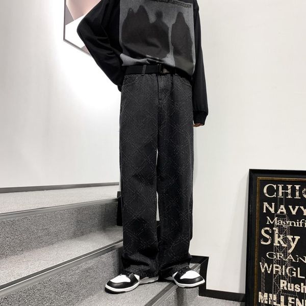 men's jeans blue black plaid men fashion casual baggy wide-leg streetwear loose hip-hop straight denim pants mens trousers
men's jeans blue black plaid men fashion casual baggy wide-leg streetwear loose hip-hop straight denim pants mens trousers