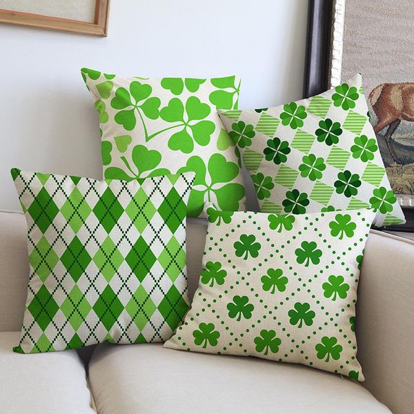 green plants pillow case polyester decorative pillowcases four leaf clover throw wreath spring home decoration
green plants pillow case polyester decorative pillowcases four leaf clover throw wreath spring home decoration