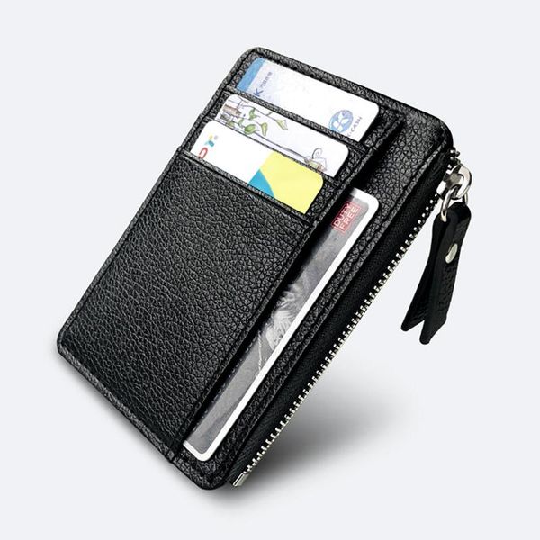 card holders multi-purpose wallet men black lichee pattern leather bank bag small zipper coin purse id, Brown;gray
card holders multi-purpose wallet men black lichee pattern leather bank bag small zipper coin purse id, Brown;gray