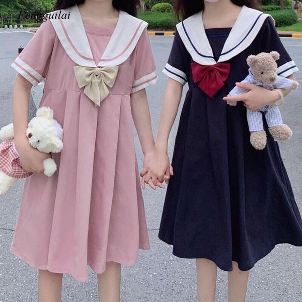casual dresses short sleeve dress women bow patchwork sailor collar pleated jk japanese style sweet kawaii a-line students harajuku, Black;gray
casual dresses short sleeve dress women bow patchwork sailor collar pleated jk japanese style sweet kawaii a-line students harajuku, Black;gray