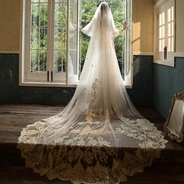 bridal veils wedding veil 3 meters long champagne applique one-layer bride accessories in stock 2021, Black
bridal veils wedding veil 3 meters long champagne applique one-layer bride accessories in stock 2021, Black