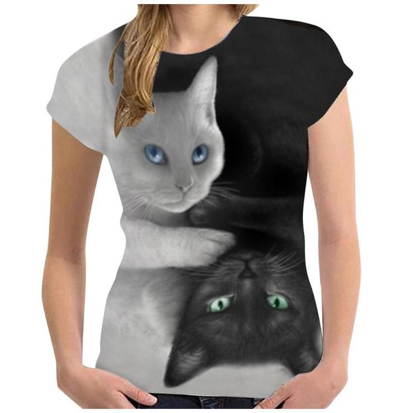 women's t-shirt women lovely 3d cat print fashion black white patchwork short sleeve summer casual o-neck streetwear
women's t-shirt women lovely 3d cat print fashion black white patchwork short sleeve summer casual o-neck streetwear