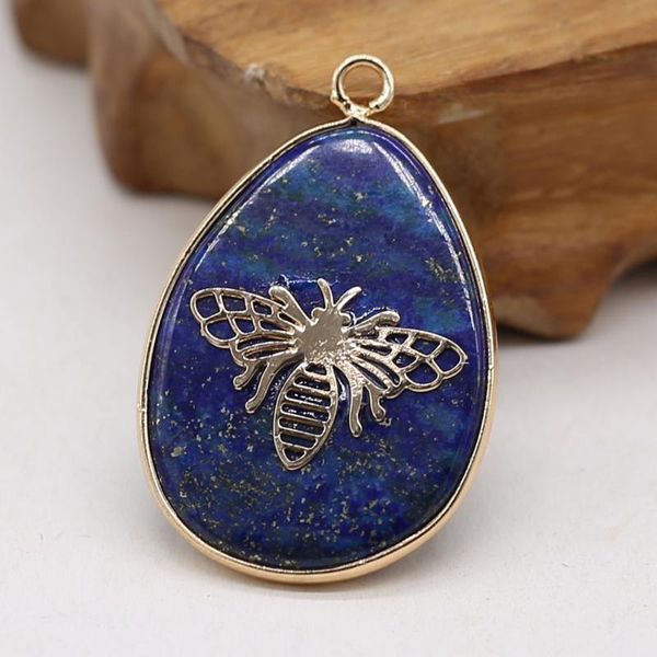charms 1pcs natural stone lapis lazuli pendant drop-shaped bee love pattern pendants for diy necklace jewelry making findings, Bronze;silver
charms 1pcs natural stone lapis lazuli pendant drop-shaped bee love pattern pendants for diy necklace jewelry making findings, Bronze;silver