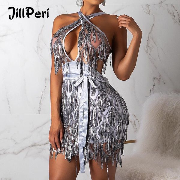 jillperi new luxury sequin tassel baless dress deep v ne multi way bandage daily outfit bling shinny party club wear, Black;white
jillperi new luxury sequin tassel baless dress deep v ne multi way bandage daily outfit bling shinny party club wear, Black;white