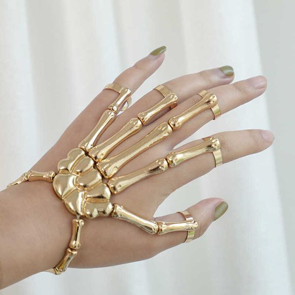 2020 skeleton bracelet creative simple style electroplated alloy material jewelry accessories ring combination bracelet q0717, Black
2020 skeleton bracelet creative simple style electroplated alloy material jewelry accessories ring combination bracelet q0717, Black