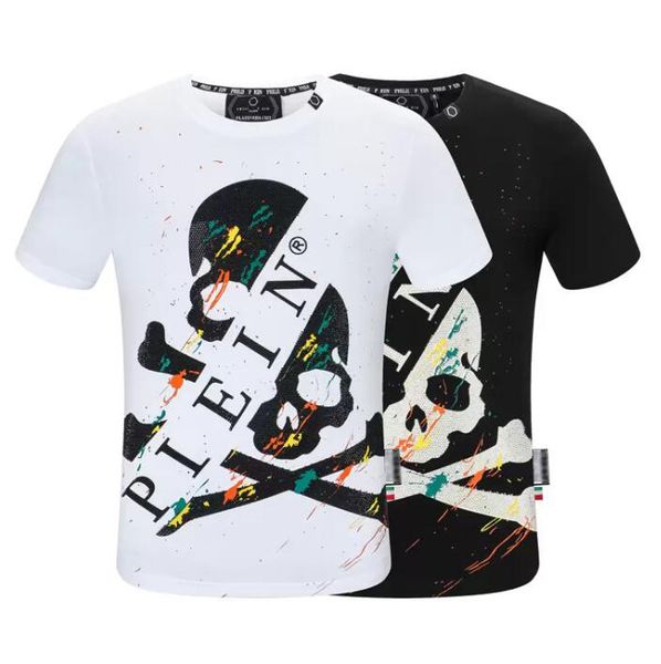 tide brand high-quality fashion popular summer t shirt pp men's short-sleeved skull drill cotton t-shirt, White;black
tide brand high-quality fashion popular summer t shirt pp men's short-sleeved skull drill cotton t-shirt, White;black