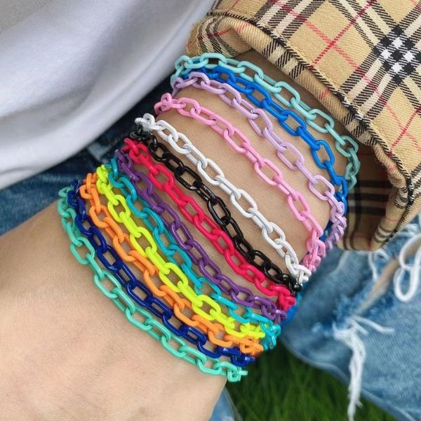 link, chain 10pcs, metal bohemian summer colored enamel bracelet for women charm link cute girl jewellery gift, Black
link, chain 10pcs, metal bohemian summer colored enamel bracelet for women charm link cute girl jewellery gift, Black