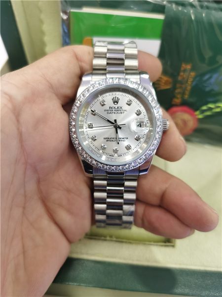 with original box papers luxury watches 118346 platinum diamond bezel automatic fashion brand men's watch wristwatch 2021, Slivery;brown
with original box papers luxury watches 118346 platinum diamond bezel automatic fashion brand men's watch wristwatch 2021, Slivery;brown