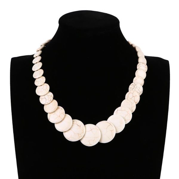 chokers natural stone beaded woman necklace charm retro national style jewelry accessories 3 colors flat round beads vintage bohemian, Golden;silver
chokers natural stone beaded woman necklace charm retro national style jewelry accessories 3 colors flat round beads vintage bohemian, Golden;silver