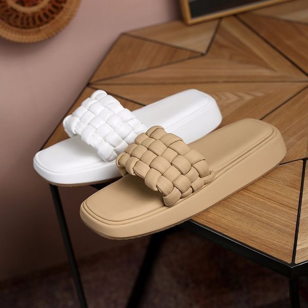 women slippers fashion home thick-soled woven upper dign slope heel casual living room bedroom 2021 summer woman sho, Black
women slippers fashion home thick-soled woven upper dign slope heel casual living room bedroom 2021 summer woman sho, Black