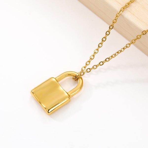 gold lock pendant necklaces for women choker stainless steel chain friend couple jewelry gift necklace collares chokers, Golden;silver
gold lock pendant necklaces for women choker stainless steel chain friend couple jewelry gift necklace collares chokers, Golden;silver