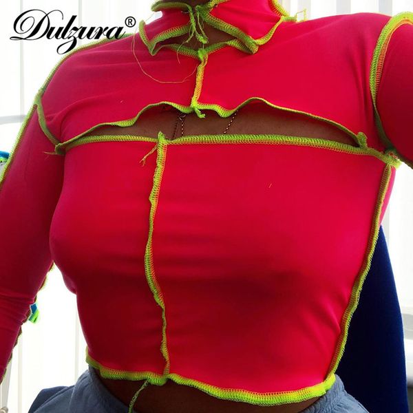 dulzura hollow out patchwork women t shirt crop long sleeve turtleneck pin bodycon streetwear 2021 autumn winter club, Black;white
dulzura hollow out patchwork women t shirt crop long sleeve turtleneck pin bodycon streetwear 2021 autumn winter club, Black;white