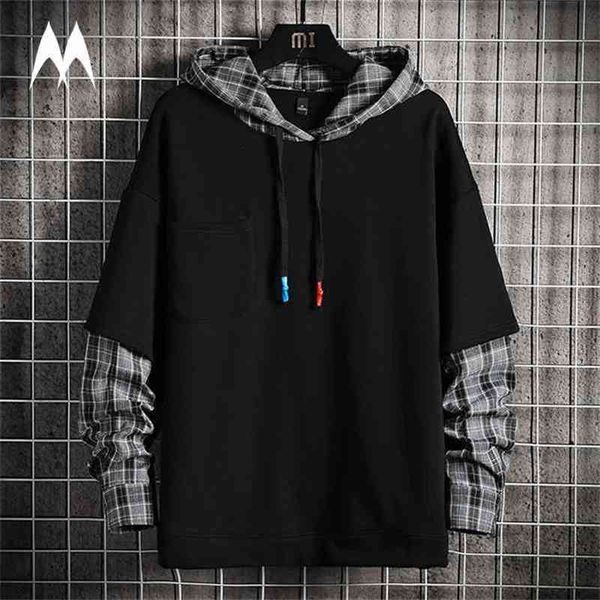 plaid patchwork hoodie men brand harajuku hoodies men high street oversized hooded sweatshirts streetwear men clothing 210720, Black
plaid patchwork hoodie men brand harajuku hoodies men high street oversized hooded sweatshirts streetwear men clothing 210720, Black