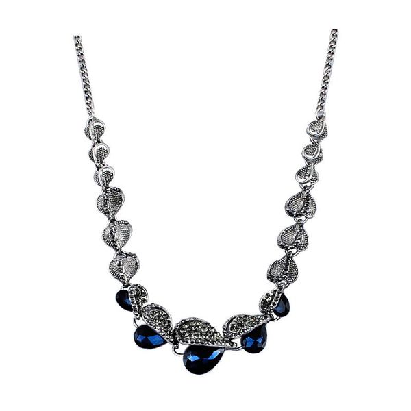 chains trendy necklace for women crystal rhinestone choker, Silver