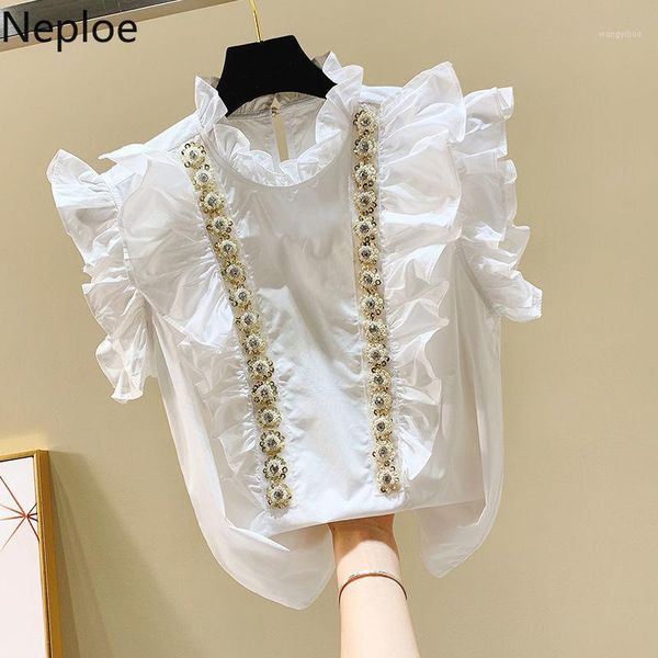 women's blouses & shirts neploe women sleeveless chiffon fashion beads diamonds stand neck blouse 2021 summer korean pullover sweet sh, White
women's blouses & shirts neploe women sleeveless chiffon fashion beads diamonds stand neck blouse 2021 summer korean pullover sweet sh, White