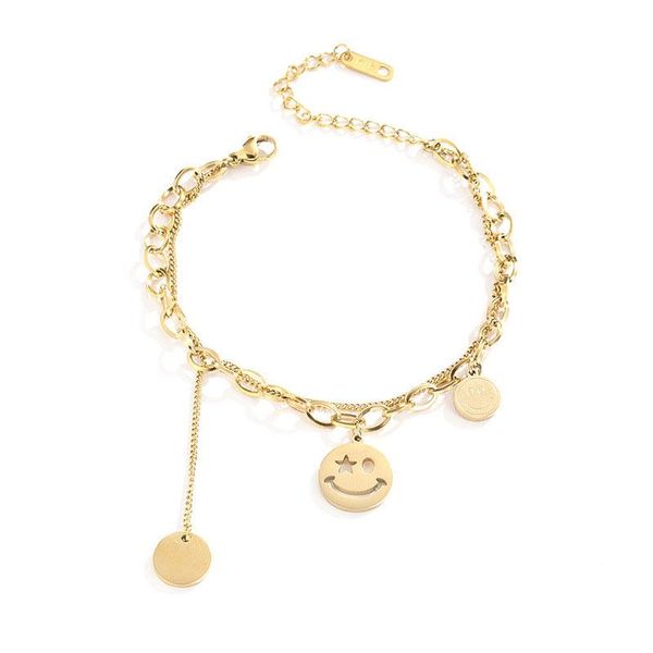 binduo trendy stainless steel & round tag charm smiling face bracelet for women bohemia beach chain & link bracelet jewelry, Black
binduo trendy stainless steel & round tag charm smiling face bracelet for women bohemia beach chain & link bracelet jewelry, Black