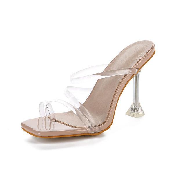 slippers transparent strappy jelly shoes square high heels sandals women clear heel summer flip flops slides for, Black
slippers transparent strappy jelly shoes square high heels sandals women clear heel summer flip flops slides for, Black