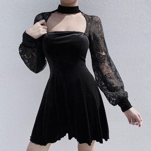 casual dresses sweet gothic women lace a-line dress vintage lantern sleeve empire above knee vestidos cute o-neck high waist clothing, Black;gray
casual dresses sweet gothic women lace a-line dress vintage lantern sleeve empire above knee vestidos cute o-neck high waist clothing, Black;gray