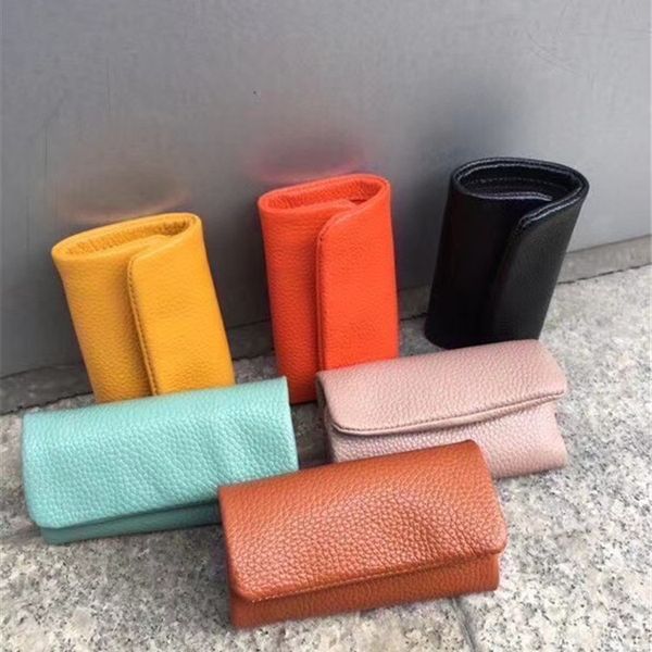 leather mini key case chain simple soft leather lovers car men's and women's key case purses luxury outlet, Brown;gray
leather mini key case chain simple soft leather lovers car men's and women's key case purses luxury outlet, Brown;gray