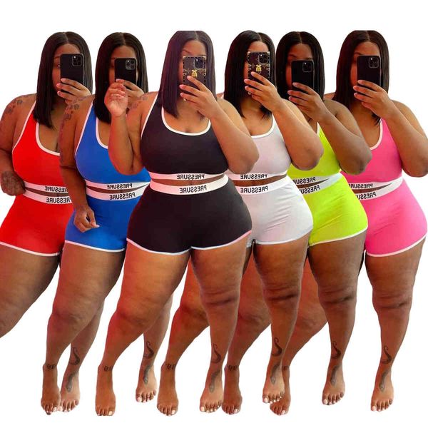 women solid color swimsuit outfits summer women's designer fashion casual u neck letter printed vest shorts two piece sets xl-5xl 8156, White
women solid color swimsuit outfits summer women's designer fashion casual u neck letter printed vest shorts two piece sets xl-5xl 8156, White