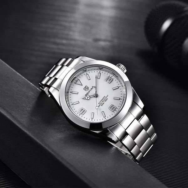 wristwatches benyar mechanical wristwatch stainless steel waterproof automatic watches brand classic luxury men's watch reloj hombre, Slivery;brown
wristwatches benyar mechanical wristwatch stainless steel waterproof automatic watches brand classic luxury men's watch reloj hombre, Slivery;brown