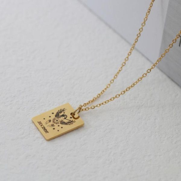 chains the major arcana tarot cards custom necklace stainless steel amulet spiritual card pendant, Silver
chains the major arcana tarot cards custom necklace stainless steel amulet spiritual card pendant, Silver