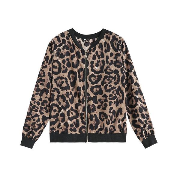 women's jackets 2021 spring fashion leopard print coat women korean sunscreen, Black;brown
women's jackets 2021 spring fashion leopard print coat women korean sunscreen, Black;brown