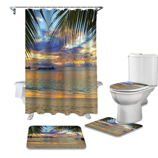 tropical beach sunset palm leaves bathroom set durable fabric waterproof shower curtain rug carpet toilet lid cover bath mat curtains
tropical beach sunset palm leaves bathroom set durable fabric waterproof shower curtain rug carpet toilet lid cover bath mat curtains