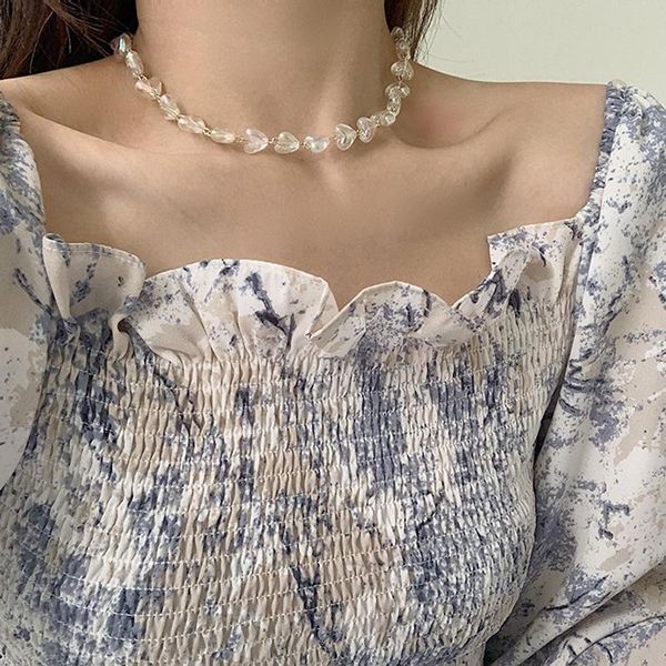 chokers 2021 korean fashion acrylic heart love chain choker necklace for girls women's neck transparent sweet collar, Golden;silver
chokers 2021 korean fashion acrylic heart love chain choker necklace for girls women's neck transparent sweet collar, Golden;silver