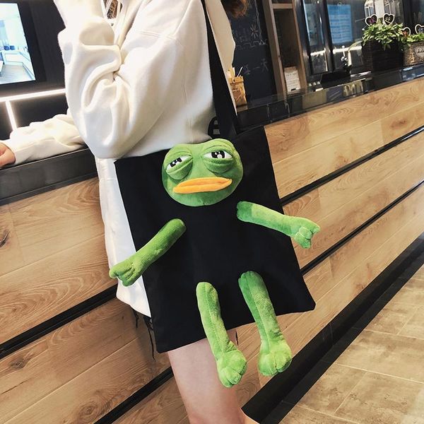 cross body frog cartoon women's handbag panther funny shoulder bag cute plush doll girl tote female casual shopping party canvas
cross body frog cartoon women's handbag panther funny shoulder bag cute plush doll girl tote female casual shopping party canvas