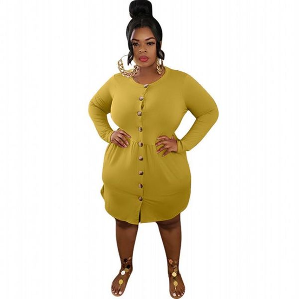 casual dresses cardigan solid women dress full sleeve single breasted o neck robes 2021 spring autumn fashion slim 5xl plus size, Black;gray
casual dresses cardigan solid women dress full sleeve single breasted o neck robes 2021 spring autumn fashion slim 5xl plus size, Black;gray
