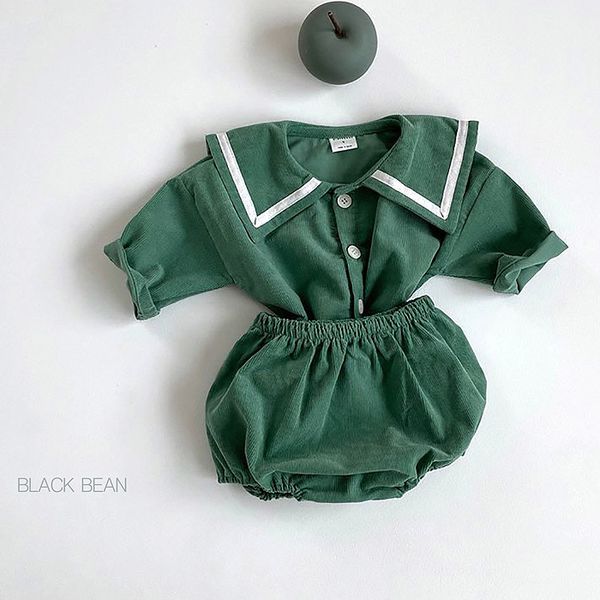 2021 newborn baby boys girls clothes set autumn girls navy collar long sleeve shirt+shorts 2pcs set cotton kids outfits, White;black
2021 newborn baby boys girls clothes set autumn girls navy collar long sleeve shirt+shorts 2pcs set cotton kids outfits, White;black
