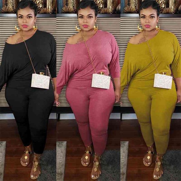 plus size xl-5xl casual fashion solid off the shoulder full sleeves t-shirts ny bodycon leggings two piece sets autumn, Gray
plus size xl-5xl casual fashion solid off the shoulder full sleeves t-shirts ny bodycon leggings two piece sets autumn, Gray