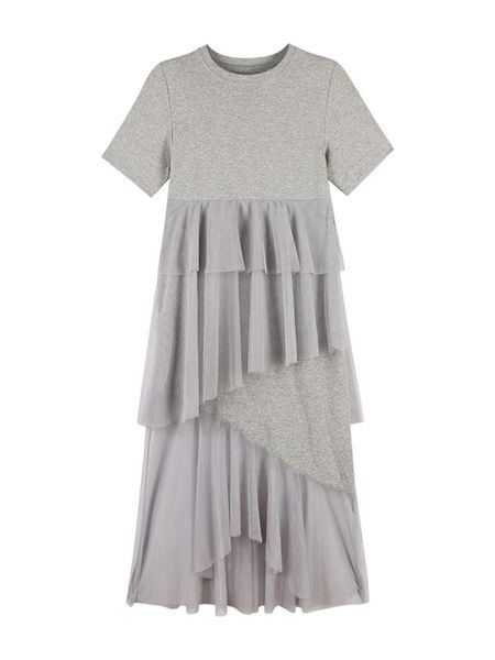 women dress mesh patchwork irregular black gray summer dresses plus size asymmetry long fashion 210524
women dress mesh patchwork irregular black gray summer dresses plus size asymmetry long fashion 210524