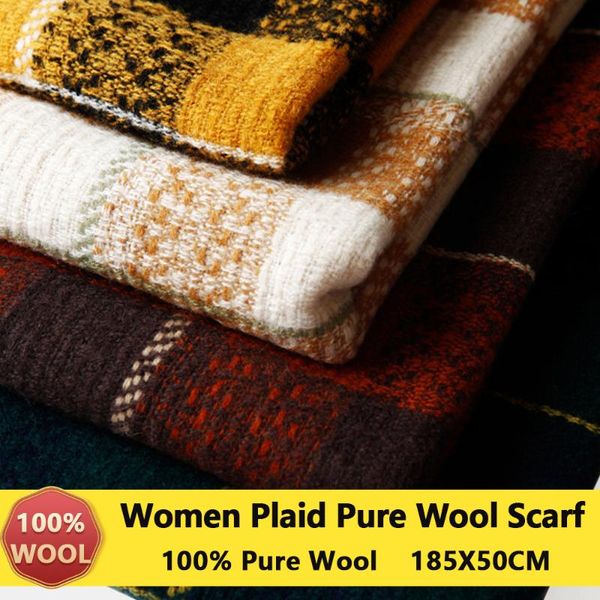 scarves plaid 100% wool scarf shawls and wraps for ladies bufanda winter foulard femme warm cashmere echarpe pure women, Blue;gray
scarves plaid 100% wool scarf shawls and wraps for ladies bufanda winter foulard femme warm cashmere echarpe pure women, Blue;gray