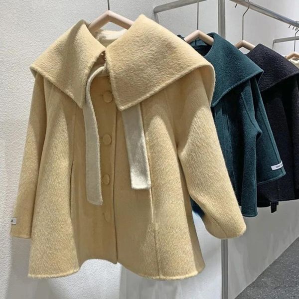 jackets girls woolen jacket 3-11 years children's autumn clothing solid loose big bow for long sleeve cute toddler outwear, Blue;gray
jackets girls woolen jacket 3-11 years children's autumn clothing solid loose big bow for long sleeve cute toddler outwear, Blue;gray