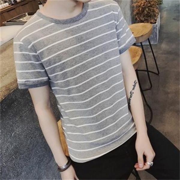 t shirts gray striped short t-shirt korean trend slim round collar student half sleeve shirt men's wear, White;black
t shirts gray striped short t-shirt korean trend slim round collar student half sleeve shirt men's wear, White;black