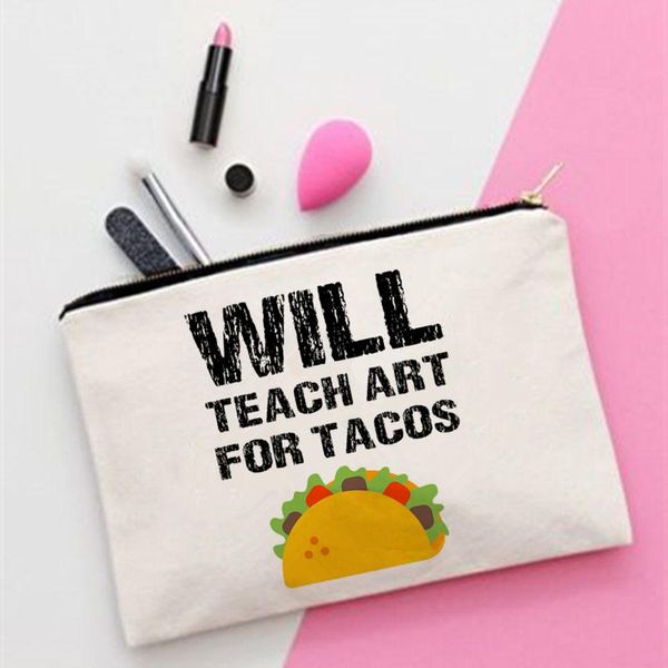 cosmetic bags & cases women tacos funny teacher printed make up bag fashion cosmetics organizer for travel colorful storage lady
cosmetic bags & cases women tacos funny teacher printed make up bag fashion cosmetics organizer for travel colorful storage lady