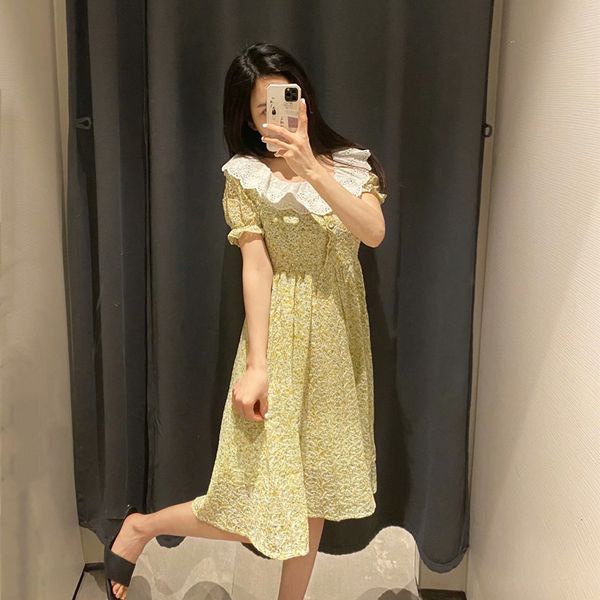casual dresses 2021 of floral lotus collar women's bubble sleeve skirt plied thin elegant, Black;gray
casual dresses 2021 of floral lotus collar women's bubble sleeve skirt plied thin elegant, Black;gray