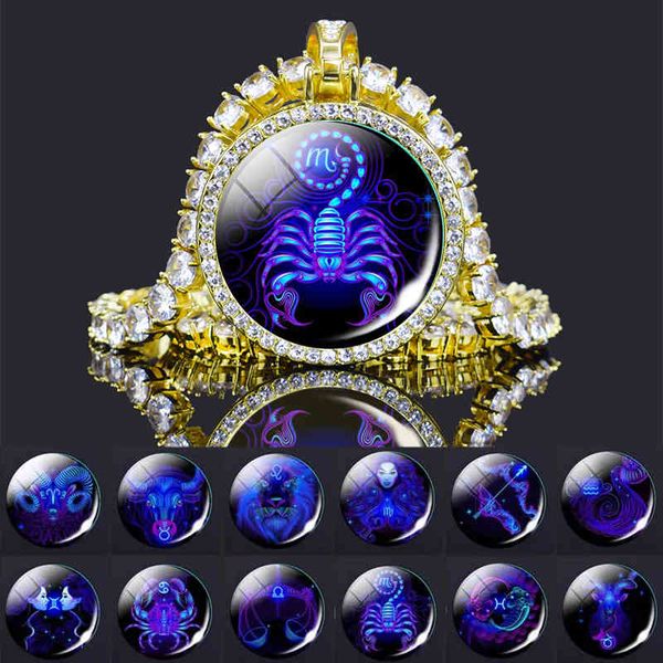 2021 new pendant necklaces maxi crystal 12 zodiac sign necklace women gift boho long chains gold color metal clear g, Silver 
2021 new pendant necklaces maxi crystal 12 zodiac sign necklace women gift boho long chains gold color metal clear g, Silver