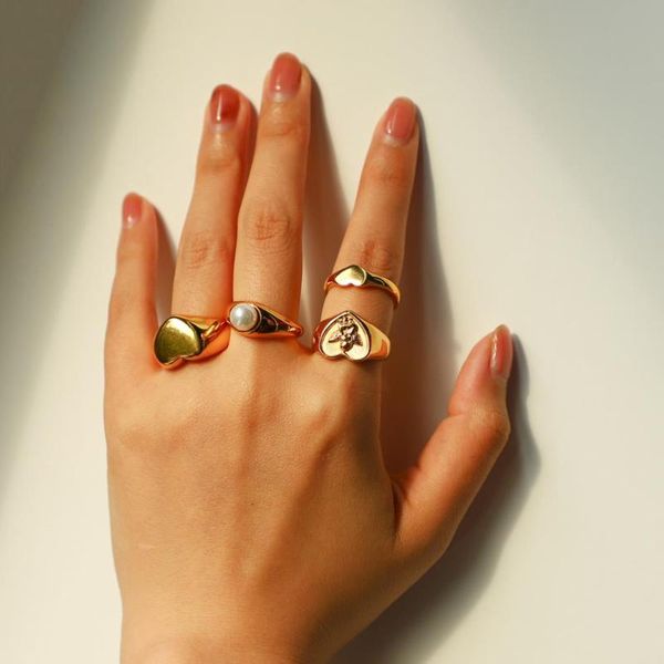 cluster rings 316l stainless steel heart shape angel for women luxury elegant pearl croissant female engagement jewelry, Golden;silver
cluster rings 316l stainless steel heart shape angel for women luxury elegant pearl croissant female engagement jewelry, Golden;silver