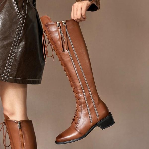 boots ochanmeb natural cow leather knee high women lace up punk zipper charm cross tied knight boot woman fall winter shoes chic, Black
boots ochanmeb natural cow leather knee high women lace up punk zipper charm cross tied knight boot woman fall winter shoes chic, Black