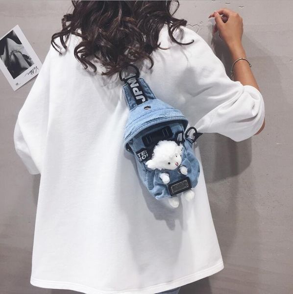 fashion chest bag denim canvas messenger bags trendy female student shoulder cute summer girl small waist
fashion chest bag denim canvas messenger bags trendy female student shoulder cute summer girl small waist