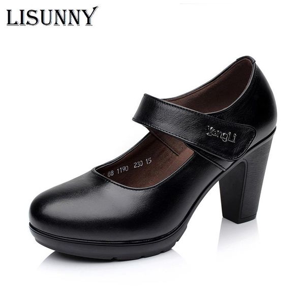 dress shoes lisunny 2021 women pumps comfortable genuine leather high heel round toe casual thick mother, Black
dress shoes lisunny 2021 women pumps comfortable genuine leather high heel round toe casual thick mother, Black