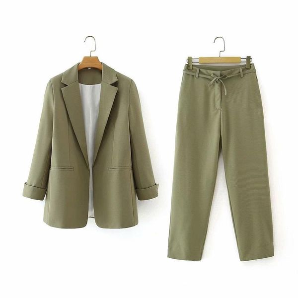 women light green suit pant set blazer jacket & pants trouser 2 pieces office lady work wear for women's two piece, White
women light green suit pant set blazer jacket & pants trouser 2 pieces office lady work wear for women's two piece, White